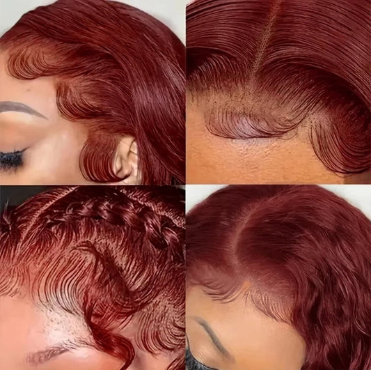 Lace Front Wig (Reddish Brown)